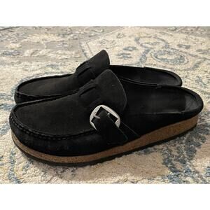 Birkenstock Buckley Black Suede Clog Mule Cork Footbed EU 41 US 10